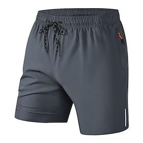 Men's Athletic Shorts Shorts Summer Shorts Beach Shorts Casual Shorts Drawstring Pocket Elastic Waist Plain Comfort Quick Dry Short Daily Outdoor Vacation Fash