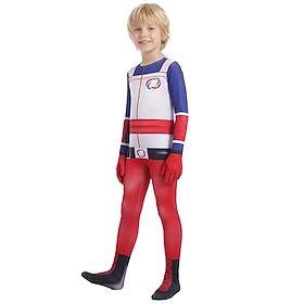 Hero Zentai Suits Outfits Bodysuits Retro Cosplay Movie TV Theme Costumes for Boys' Kid's Masquerade Party Comic Con