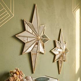 1PC, European Resin Material Octagonal Star-shaped Mirror-shaped Decorative Hanging Item, Religious Decoration, Suitable for Wall Decoration in Homes, Weddings