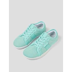 Damesneakers med snørebånd i mesh, åndbare, bløde såler, afslappede barfodssko, behageligt letvægtsfodtøj til gåture og ferie afslappede udflugter