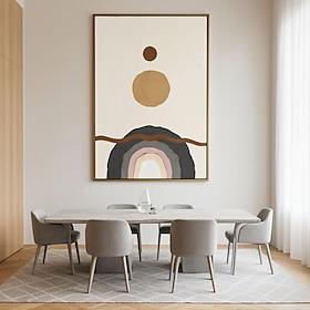Abstrakt geometrisk minimalistisk lærredsmaleri nordisk maleri og plakater vægkunst billeder til stue boligindretning
