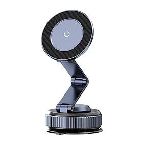 Magnetisk biltelefonholder, foldbar vakuum sugekop telefonholder til bilens instrumentbræt forrude, 720° roterbar Magsafe-kompatibel holder til iPhone 17 16 15