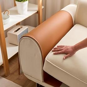 Vandtæt armlænsbetræk til sofa med opbevaringslommer, skridsikker sofabeskytter til stuen, moderne sidebeskytter til møbelarmlæn, kæledyrsvenlig, nem at rengør