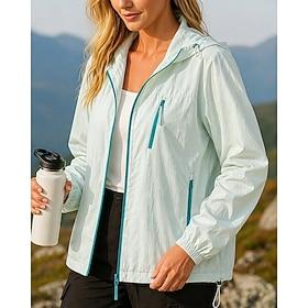 Dame Vindtæt jakke Softshell jakke Trekking-jakke Udendørs Hurtigtørrende Letvægt Åndbart Vandretøj Vandretøj Sommer Forår Jakke Klatring Camping / Vandring /