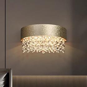 LED Wall Sconce Lamp Crystal Minimalist Wall Mount Light Lighting Fixture Indoor Lights for Living Room Bedroom 110-240V