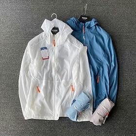 Men's Hoodie Jacket Hiking Skin Jacket Hiking Windbreaker Summer Outdoor Sun Protection Windproof Ultra Light (UL) Quick Dry Outerwear Jacket Fishing Climbing