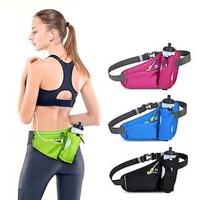 Trendy multifunktionel mavetaske til mænd og kvinder, sportsbæltetaske med vandflaskeholder vandtæt løbe-telefonbæltetaske til mænd og kvinder udendørs fitness