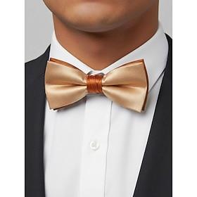 Dobbeltlags butterfly til mænd, polyestermateriale, flerfarvet, justerbar længde, elegant tilbehør til bryllupsfest og formel middag