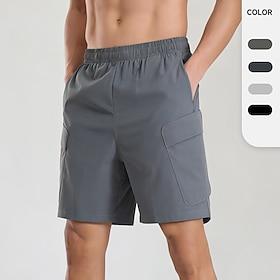 Herre Løbeshorts Løbebukser Atletiske shorts Træningsshorts Lomme Elastisk talje Shorts Afslappet Daglig Atletisk Sommer Forår Hurtigtørrende Letvægt Svedtrans