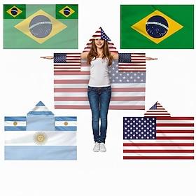 World Soccer Match 2026 Cape Football Soccer Football Adults' Unisex Match Football Game Dress Up