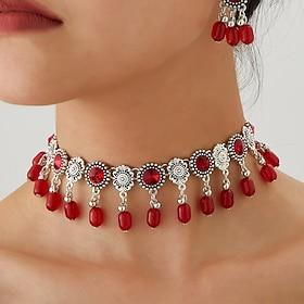 Bridal Jewelry Sets Two-piece Suit Chrome 1 Necklace Earrings Women's Elegant Vintage Jewelry Set For Casual Party Evening Wear