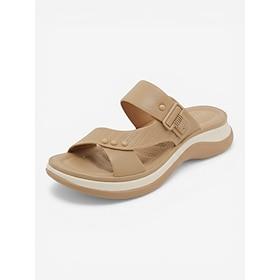Women's Camel Arch Support Slide Sandals – Lightweight Comfort Slippers with Rivet Buckle Design, Textured Upper Cushioned Sandals for Walking, Travel Daily