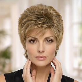 Elegant Short Pixie Synthetic Wig for Women - Soft Golden Blonde with Volume and Subtle Layers