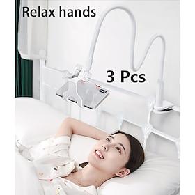 3 Pack Flexible Gooseneck Phone Holder for Bed - 360 Rotating Long Arm Cell Phone Stand, Clip-on Lazy Bracket Mount for Headboard, Desk, Kitchen, Hands-Free Ph