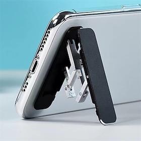 2-pak ultratynde metaltelefonholdere, foldbar justerbar mobiltelefonholder til skrivebord, lodret Vandret selvklæbende bagsidestativ til iPhone 17 16 15 Pro Ma