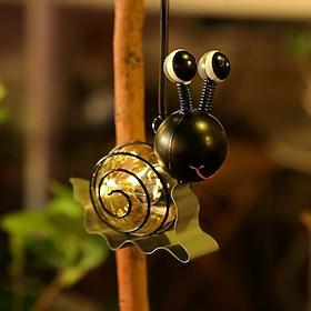 Udendørs solcelledrevet vandtæt jernhule sneglehængende lanterne, dekorativ have, villa, træ, terrasse sommer omgivende landskabsbelysning