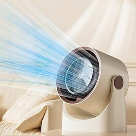 Portable Desktop Fan with 100 Speed Stepless Adjustment, Mini Table Fan with Digital LED Display, Personal Small Fan for Home Office Bedroom Dorm, USB Recharge