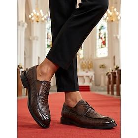 Herre læder oxford sko til bryllup elegante slip-on loafers til brudgommen, formelle begivenheder og særlige lejligheder