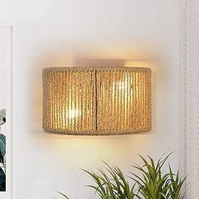 metal indbygget væglampe boho rattan væglamper rustikke væglamper landlige væglamper