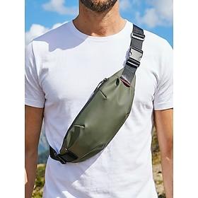 Men's Waterproof Waist Bag, Minimalist Urban Sling Bag for Travel, Daily Commute and Outdoor Activities, Adjustable Strap, Lightweight and Durable for Men