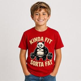 Boys' 3D Graphic Panda 3D T-shirt Short Sleeve 3D Print Summer Spring Fashion Daily Kids 4-12 Years Daily Regular Fit