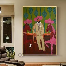 Handmade Oil Painting Canvas Wall Art Decoration Suburban Style American Figures for Home Decor Rolled Frameless Unstretched Painting
