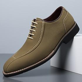 Herre Klassisk Britisk Bryllup PU / Læder Bekvem Slippers Sort Brun Grøn Sommer Forår Efterår