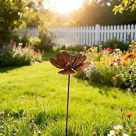 lotusblomstskulptur i metalbronze, elegant rustik vandfunktionsornament i jern til dam, baghave, terrasse, græsplæne og indendørs lobbydekoration, kunstnerisk