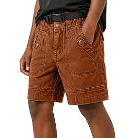 Herre Lastbukser Shorts med lommer Shorts Casual shorts Lomme Elastisk Talje Vanlig Helfarve Komfort Over Knæet Afslappet udendørs Streetwear Mode Gade Kakifar