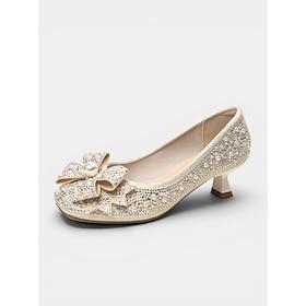 kvinders perle pumps med kitten heel-detaljer - elegante, udsmykkede lave hæle til cocktailparties