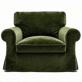 EKTORP Single Sofa Cover Glossy Velvet Fabric