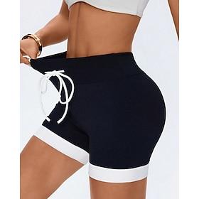 Dame Løbeshorts Atletiske shorts Snørelukning Shorts Daglig udendørs Sport Sommer Forår Hurtigtørrende Letvægt Svedtransporende Gym Træning Tennis Golf Tynd Sp