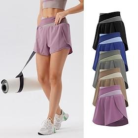 Dame Løbeshorts Atletiske shorts Lommer Shorts Daglig udendørs Sport Sommer Forår Hurtigtørrende Letvægt Svedtransporende Åndbart Gym Træning Udendørs Atletik
