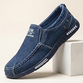 herre blå slip-on casual loafers lette komfortsko i blødt hverdagsfodtøj til daglig brug, rejser, kørsel, weekendfritid og afslappet smart casual stil
