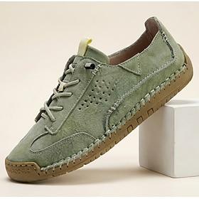 Men's Vintage Casual Daily PU Leather Comfortable Breathable Lace-up Brown / Blue White Light Pink Summer Spring All Seasons