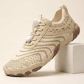 Men's Beige Quick-Dry Outdoor Water Shoes Barefoot Trail Sneakers Breathable Lightweight Hiking Footwear for Trekking, Beach Walks, Camping and Adventure Trave