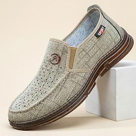 herre grå perforerede slip-on casual loafers lette, åndbare komfortsko, bløde hverdagssko til daglig brug, rejser, kørsel, kontor og afslappet smart casual sti