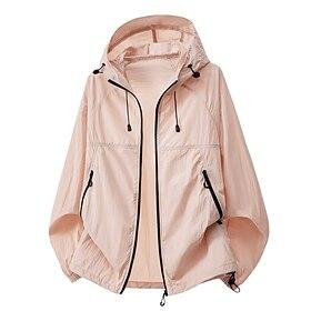 Unisex Windbreaker Hiking Jacket UV Protection Jacket Outdoor Waterproof Sun Protection Quick Dry Breathable Hiking Outfits Hiking Clothes Summer Spring Jacket