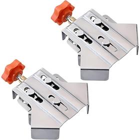 2Pcs Multipurpose Stainless Steel 90 Degree Corner Clamp,Right Angle Clamp for Woodworking,Right Angle Clip Fixer,Single Handle Clamps for Woodworking, Photo F