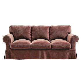 Ektorp 3-seater sofa cover, glossy velvet fabric
