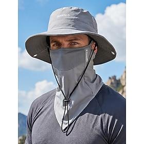 Men's Outdoor Adventure Sun Hat, Adjustable Neck Flap, UV Protection, Breathable Mesh, Ideal for Mature Men's Travel, Hiking and Fishing