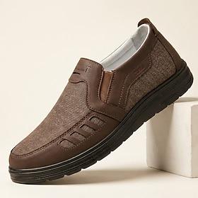 Brune slip-on loafers til mænd, lette, komfortable vandresko, blødt hverdagsfodtøj til daglig brug, rejser, kørsel, kontor og afslappet smart casual stil