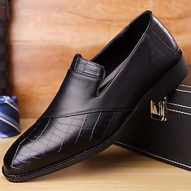 Men's Vintage Casual Daily Outdoor PU Leather Comfortable Breathable Slip-on Dark Grey Red Brown Brown / Blue Summer Spring All Seasons