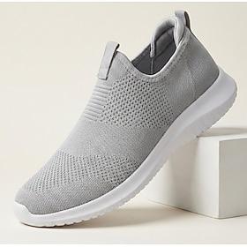 Herre Afslappet Daglig Strik Bekvem Åndbart Slippers Mørkegrå Brun / Blå Sort Sommer Forår Alle årstider