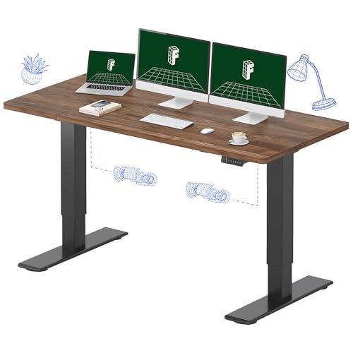 FLEXISPOT 63"x28" Large Dual Motor Electric Standing Desk, Black Walnut - 198 LBS Heavy-Duty Capacity, Ideal for Home Office, Creative Studio, or Multi-Monitor Setup