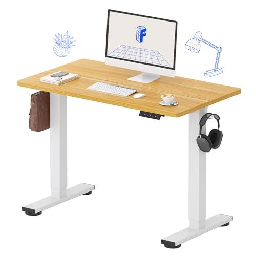 FLEXISPOT 40x24 Inch Electric Height Adjustable Standing Desk for Home & Office, Splice Board Desk for Computer Workstation, Study, or Creative Setup, Maple