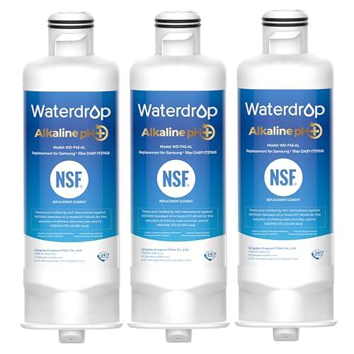 Waterdrop Alkaline DA97-17376B Water Filter, Enhances pH, Replacement for HAF-QIN/EXP, DA97-08006C, RF28R7201SR, RF28R7351SG, WD-F45-AL, 3 Filters