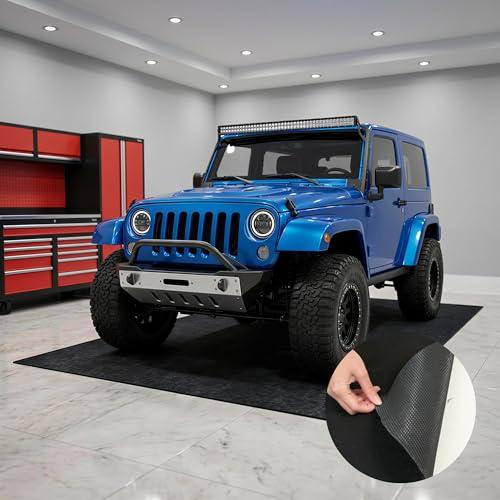 FLEXIMOUNTS 20' x 8' Garage Floor Mat Oil Spill Mat with Waterproof Slip-Resistant Backing, Waterproof Rubber Backing Floor Protection Shop Toolbox Containment Carpet, Absorbent, Slip-Resistant