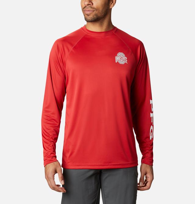 Columbia Men's Collegiate PFG Terminal Tackle  Long Sleeve Shirt - Ohio State-