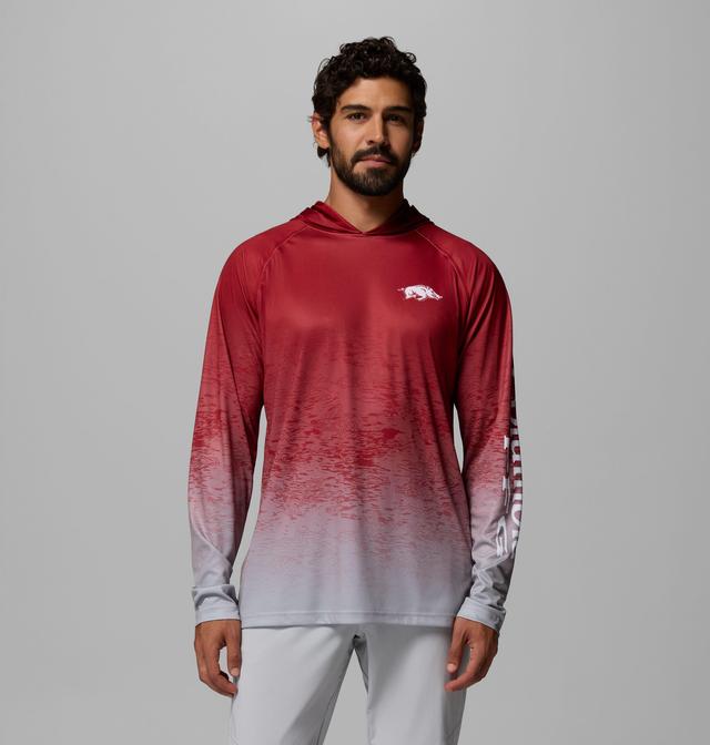 Columbia Men's Collegiate PFG Super Terminal Tackle  Hoodie - Arkansas-